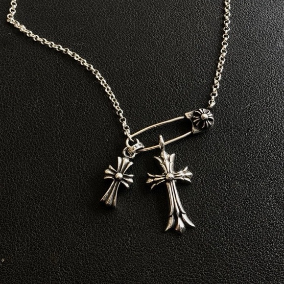 Chrome Hearts Other - chrome hearts style cross pin necklace